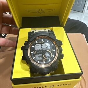 Invicta Black and Gold Tactical Digital-Analog Men's Watch
